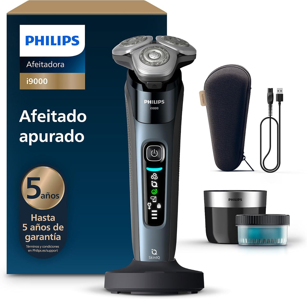 PHILIPS, Máquina de barbear elétrica, i9000, 0,00 mm, Multicolor, para uso diário