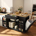 Roupeiro, Easexcy, 93 cm, 34 cm, 29 cm, 60 cm, 130 × 70 × 93 cm, 4 pessoas, dobrável, com gavetas, com prateleiras, madeira, Preto, para o quarto