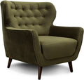 Sofá, CAVADORE, Sessel, 88 cm, 57 cm, 44 cm, 56 cm, 15 cm, veludo, poliéster, Verde, para a sala