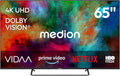 Televisor, MEDION, 163, 163,9 cm, 65 ', com comando à distância, com controlo por aplicação, Mehrfarbig, para uso diário