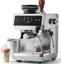 Máquina de café expresso, AMZCHEF, Siebtr, regulável, aço inoxidável, aço, Prateado, para a cozinha