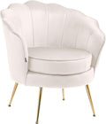 Poltrona, CLP, Sessel, 60 cm, 44 cm, 52 cm, 36 cm, 67 cm, veludo, poliéster, Dourado / Creme, para a sala