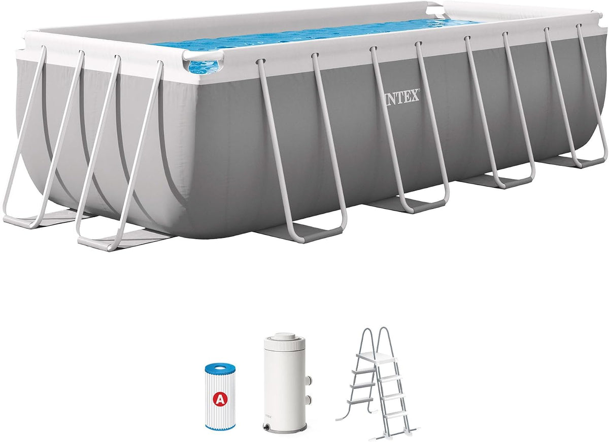 Piscina com estrutura metálica, Intex, 1.22M, 58.1 L, 52.1 W, 8,418 l, 2006 l/h, 10,874 kg, Mehrfarbig, para utilização no exterior