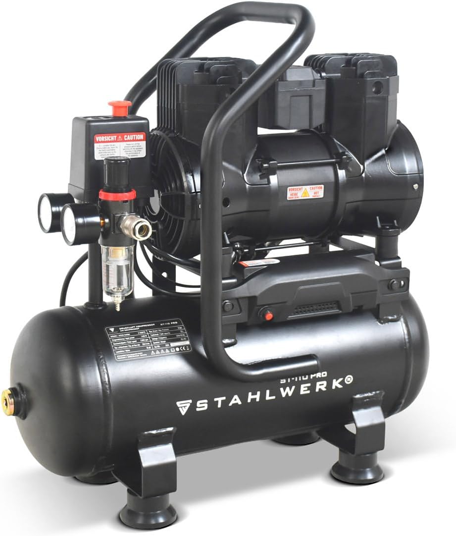 Compressor de ar, STAHLWERK, ST-110, 10 L, 8 bar, 45 kW, 250 l, Multicolor, para trabalhos de manutenção