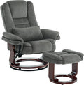 Poltrona, M MCombo, Relaxsessel, 120 kg, regulável, madeira, tecido, Cinzento, para a sala