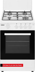 Fogão independente, Corbero, 55 L, 60 L, com gavetas, aço inoxidável, aço, Branco, para a cozinha