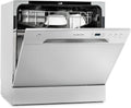 Máquina de lavar loiça compacta, KLARSTEIN, 6 Programas, 27 cm, 49,9 kg, 8 Pessoas, aço, vidro, Multicolor, para uso diário