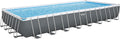 Piscina desmontável, Bestway, 132 cm, 956 × 488 × 132 cm, aço, poliéster, Cinzento, para jardim e exterior