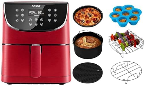 Fritadeira de ar quente, Cosori, 5.5 L, 4,4 kg, aço inoxidável, aço, Prateado, para a cozinha