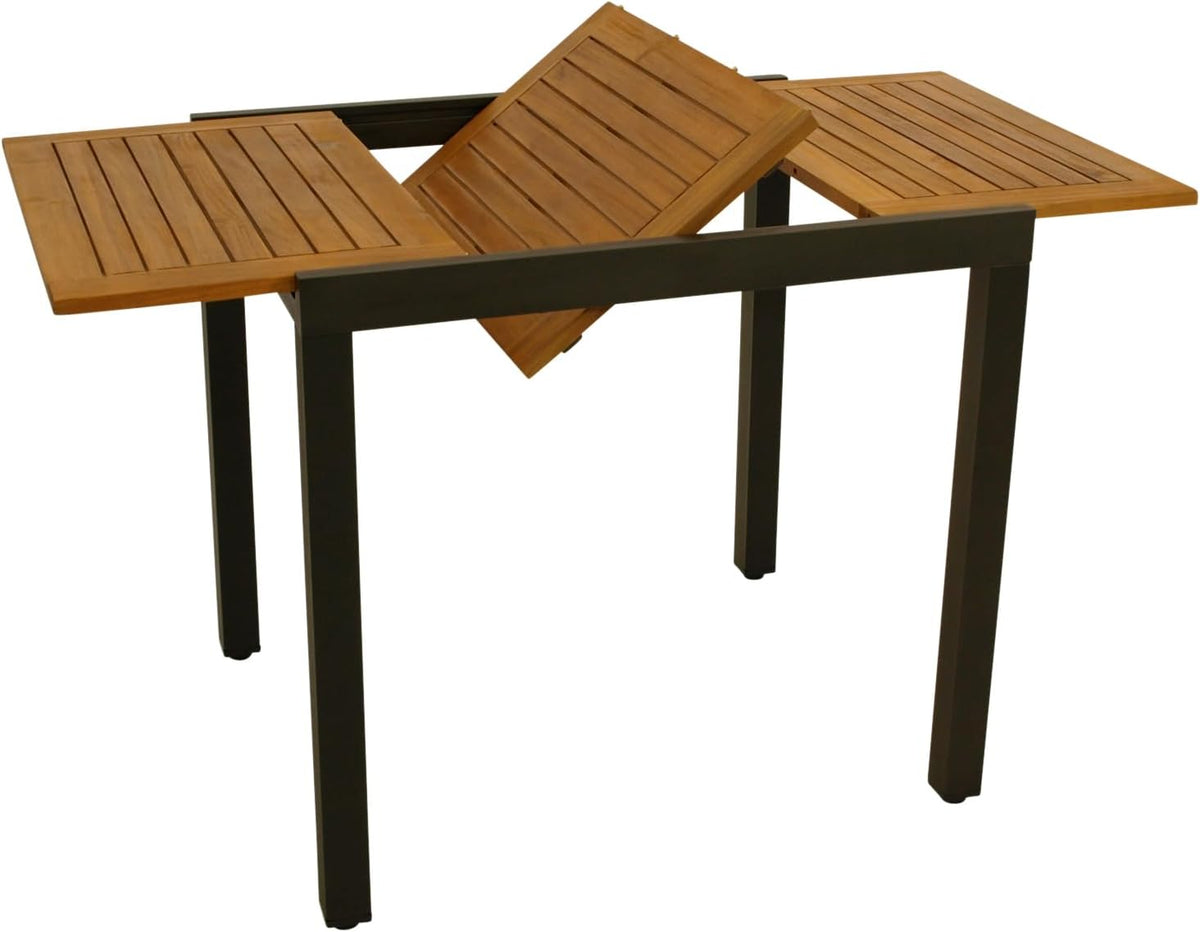 Mesa de apoio, DEGAMO, Gartentisch, 120 × 70cm, 80cm, 120cm, 70cm, 75cm, alumínio, madeira, Antracite, para uso diário