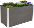 Canteiro elevado, dobar, XXL, 700L, 150 × 70 × 75 cm, 75 cm, 42 kg, alumínio, madeira, Antracite, para uso diário