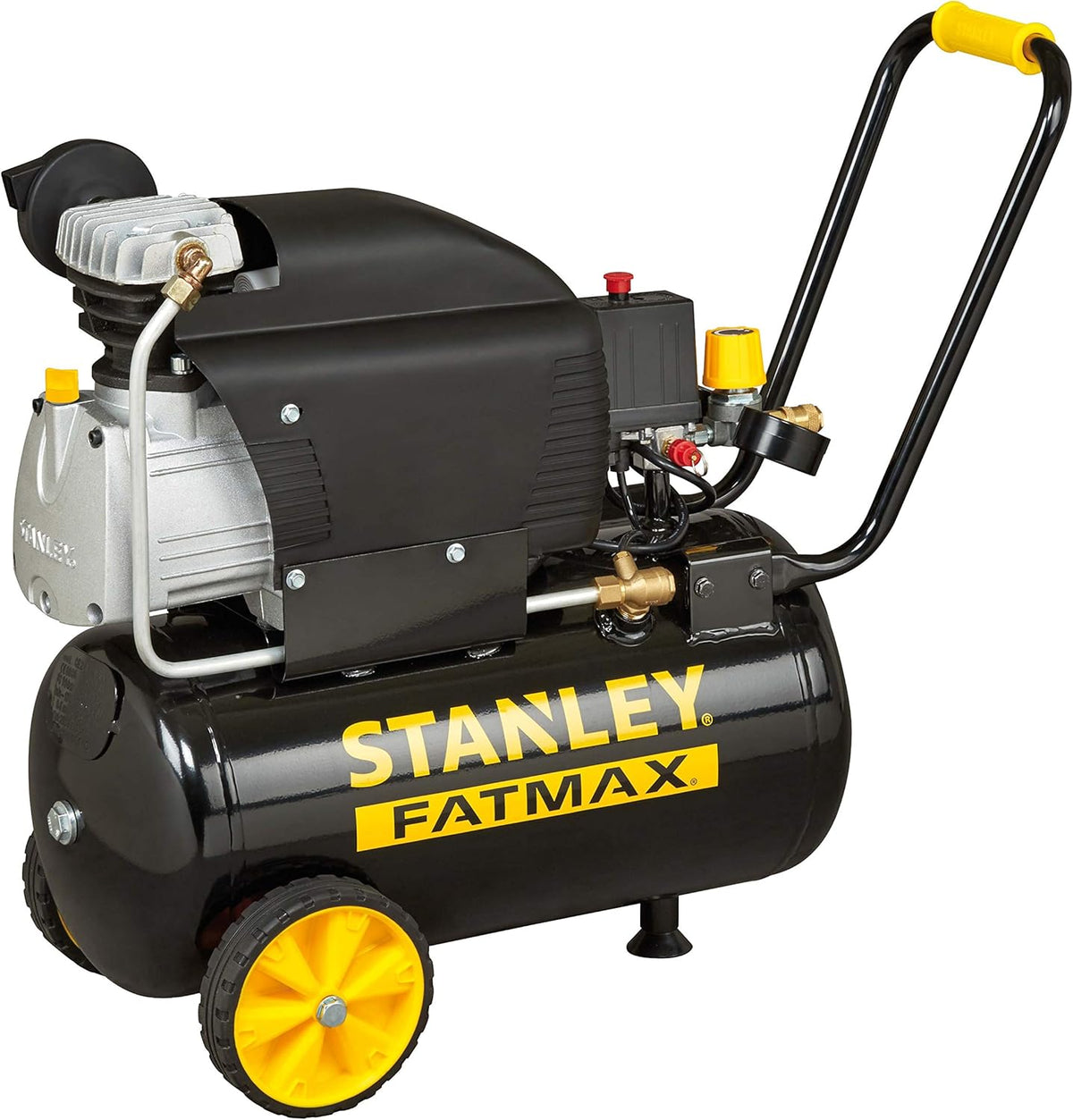 Compressor de ar, STANLEY, D251/10/24, 10 bar, 30,6 kg, 24 L, 29 kg, com prateleiras, com rodas, Multicolor, para trabalhos de manutenção