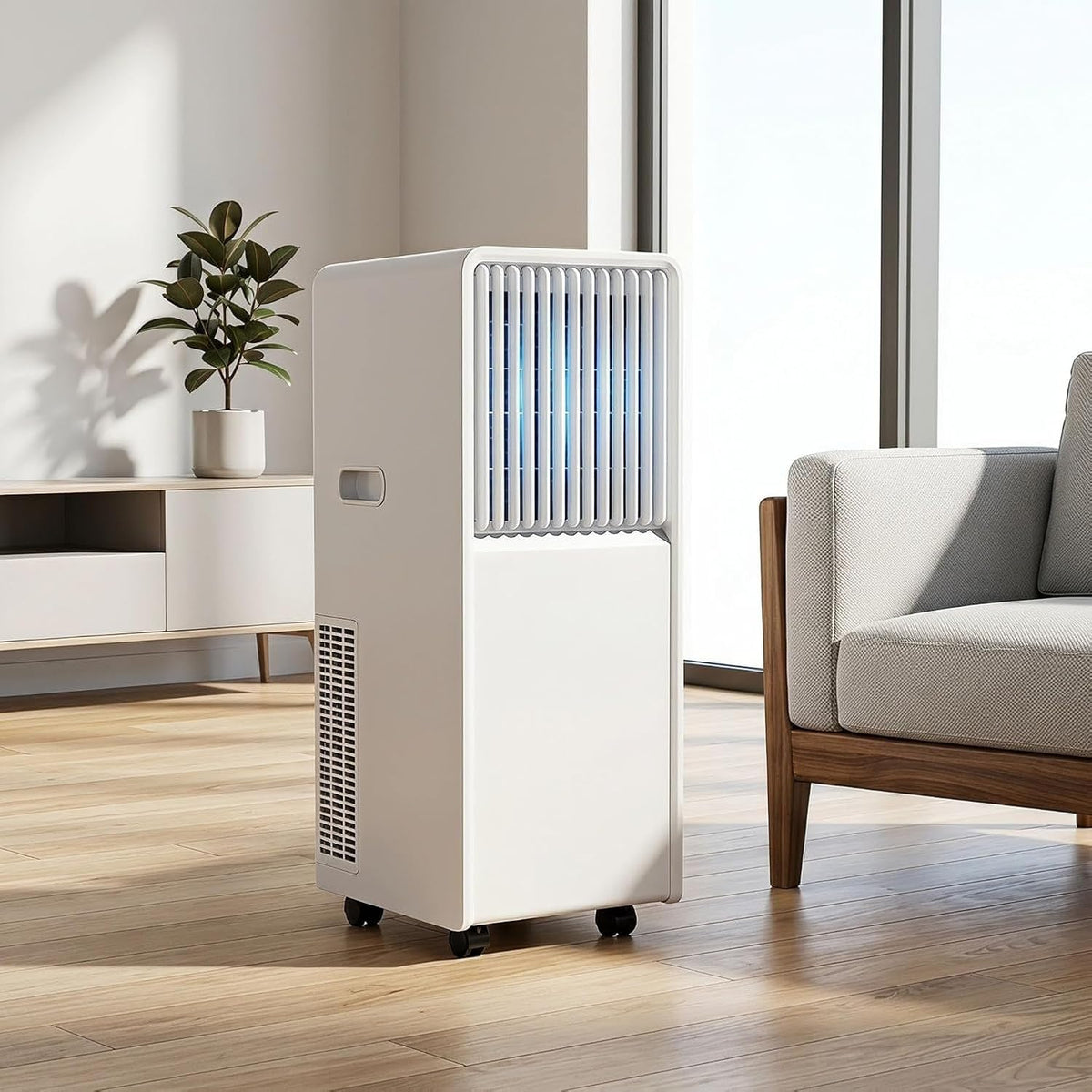 Ar condicionado portátil, HUGGWRT, com comando à distância, com temporizador, Mehrfarbig, para uso diário