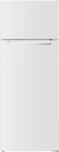 Beko, Frigorífico combinado, RDSO206K40WN, 143 cm, 5 cm, com iluminação LED, com prateleiras, vidro, Branco, para uso diário