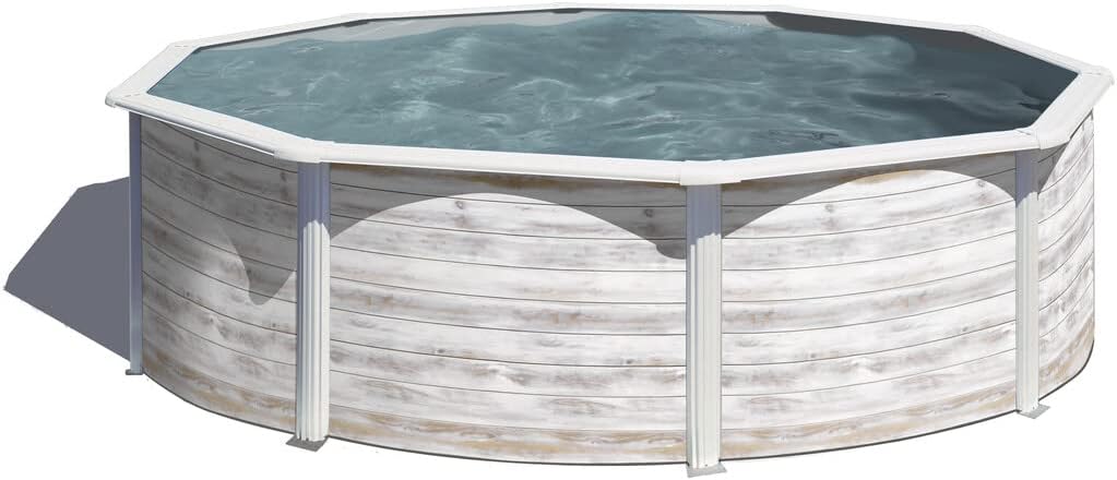 Piscina desmontável, Gre, KIT300N, 120 cm, 300 × 120 cm, aço, Cinzento / Bege, para jardim e exterior