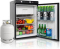 Frigorífico combinado, Techomey, 100 L, 12 v, 220 v, 85 L, 15 L, 52.3 cm, com iluminação LED, com prateleiras, Multicolor, para uso diário