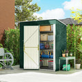 Abrigo de jardim, Outsunny, 163 × 90 × 179 cm, 20 kg, aço, Verde, para jardim e exterior