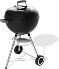 Grelhador a carvão, Weber, Original, 47 cm, regulável, com rodas, aço, madeira, Natural, para utilização no exterior
