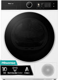 Máquina de secar roupa, Hisense, DH5I104BWAB, 10 Kg, 64 cm, com prateleiras, vidro, tecido, Multicolor, para uso diário