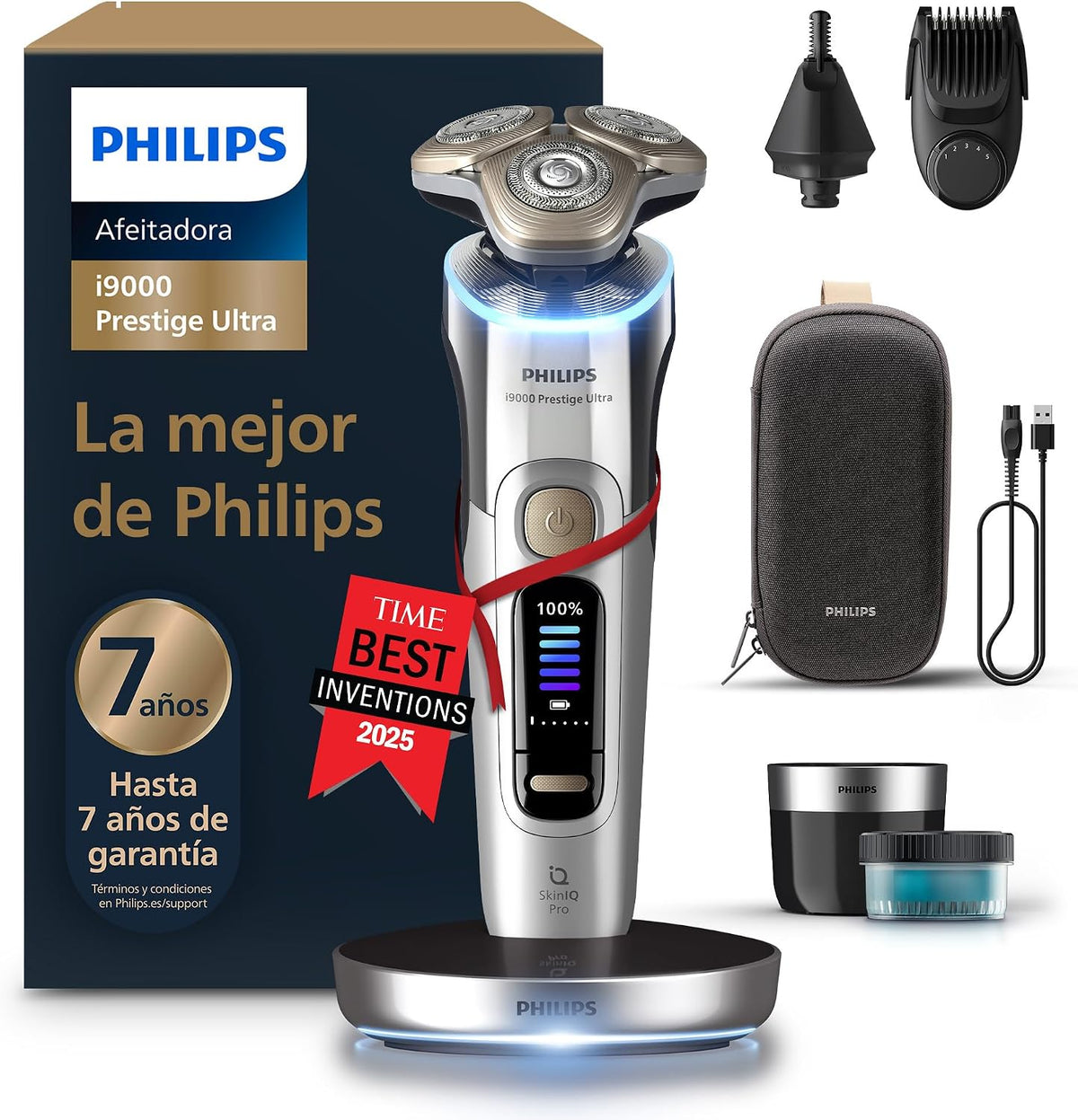 PHILIPS, Máquina de barbear elétrica, i9000, 0,08 mm, Multicolor, para uso diário