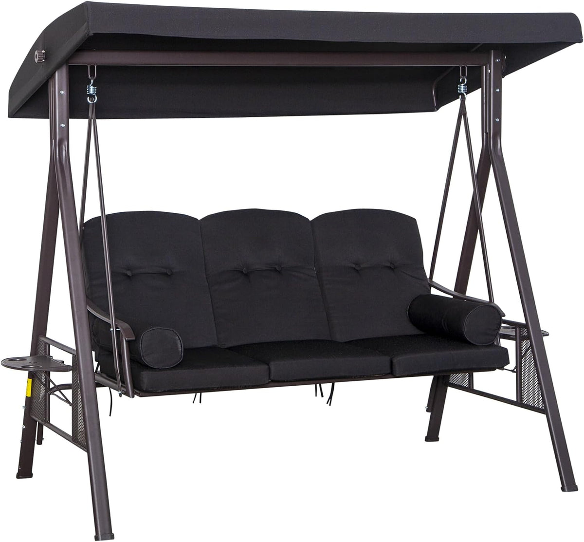 Toldo, Outsunny, 360 kg, 206 × 116 × 183 cm, resistente à água, poliéster, algodão, Preto, para uso diário