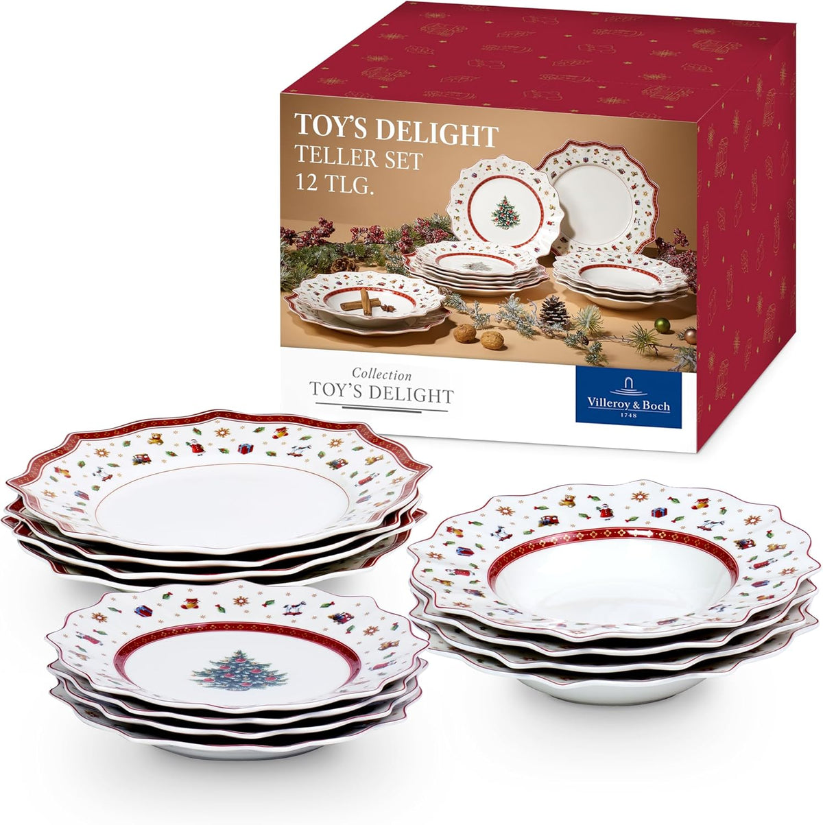 Serviço de mesa, Villeroy & Boch, 29 cm, 26 cm, 24 cm, Mehrfarbig, para uso diário
