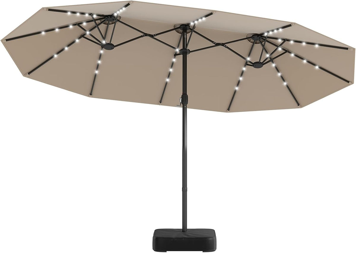 Equipamento de exterior, GOPLUS, 85 m, 285 cm, 29 kg, 1 m, 41,8 kg, 460 × 285 cm, com iluminação LED, poliéster, Bege, para jardim e exterior