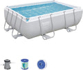 Piscina desmontável, Bestway, 56629, 84 cm, 282 × 196 × 84 cm, dobrável, aço, Cinzento, para jardim e exterior