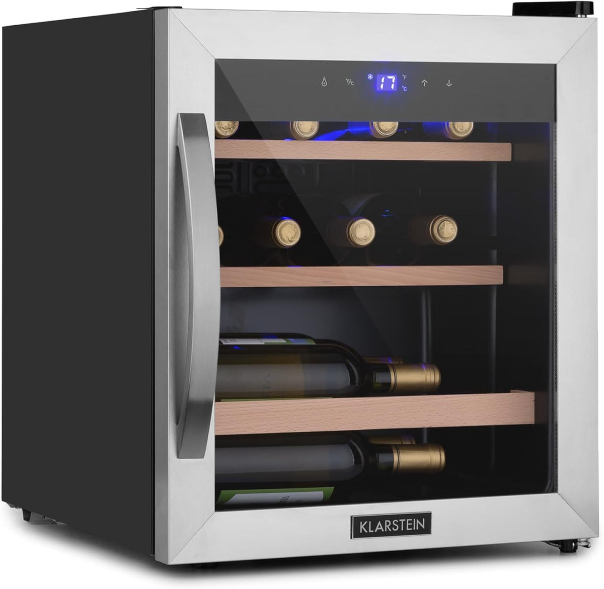 Frigorífico para bebidas, KLARSTEIN, aço inoxidável, aço, Prateado, para uso diário