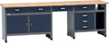 Bancada de trabalho, Küpper, Werkbank, 300 kg, 240 × 84 × 60cm, 25 kg, 2 cm, 240 cm, altura regulável, regulável, DunkelAzul, para uso diário