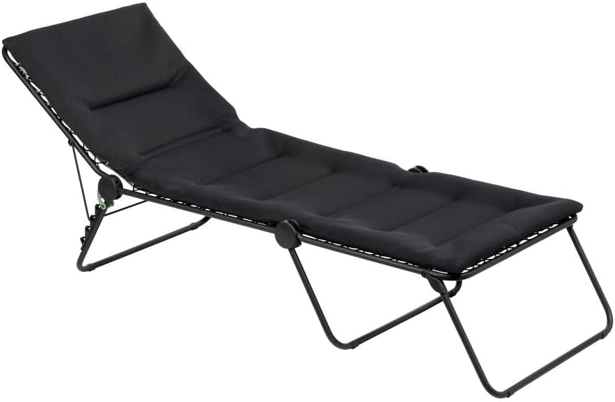 Espreguiçadeira, Lafuma, Mobilier, 201 cm, 16,5 cm, 7,55 kg, 140 kg, 81 × 70 × 201 cm, regulável, Antracite, para uso diário