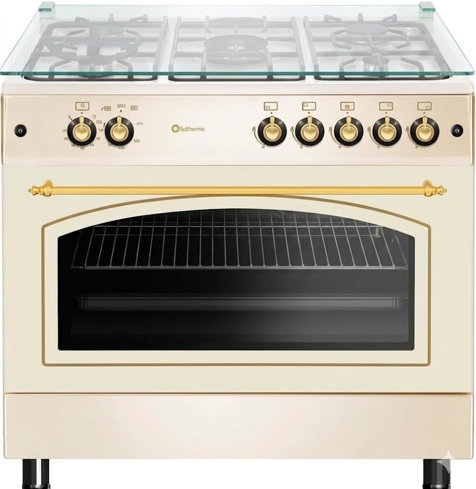 Fogão independente, SOLTHERMIC, F9L50G2-C, 115 L, vidro, Creme, para a cozinha
