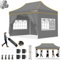 Tenda de jardim, Hoteel, dobrável, resistente à água, com rodas, Cinzento, para utilização no exterior