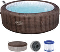 Piscina insuflável, Bestway, Lay-Z-SPA, 71 cm, 216 × 71 cm, 171 cm, 1.325 l/h, dobrável, com temporizador, com controlo por aplicação, ratã, Natural