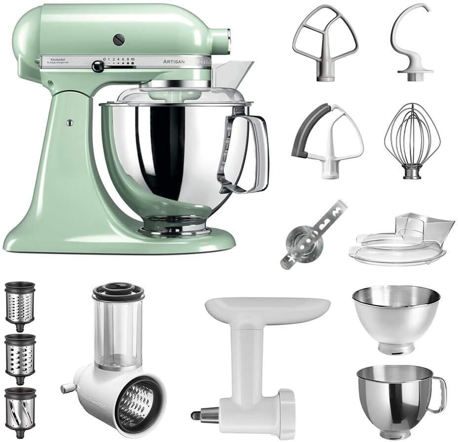 Picadora de carne, KitchenAid, Artisan, 4,8 l, aço inoxidável, aço, Prateado, para uso diário