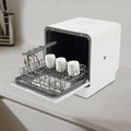 Máquina de lavar loiça compacta, GANYUNG, 4 Programas, 6 Pessoas, resistente à água, com iluminação LED, com prateleiras, plástico, vidro, Branco