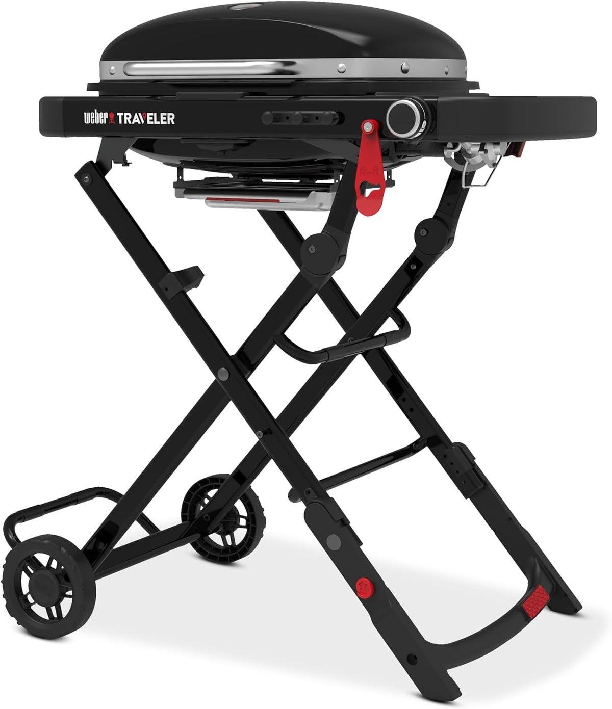 Grelhador a gás, Weber, Traveler, 81 cm, 17 kg, 15 W, 22 kg, 54,5 cm, com rodas, Preto, para utilização no exterior