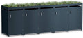 Abrigo para contentores, Metzler, 240L, 80,00 cm, 187,50 kg, 340,50 × 124,20 × 80,00 cm, aço, Antracite, para utilização no exterior