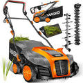 Escarificador, MASKO, 1800W, 40cm, 55L, dobrável, altura regulável, regulável, aço, Mehrfarbig, para utilização no exterior