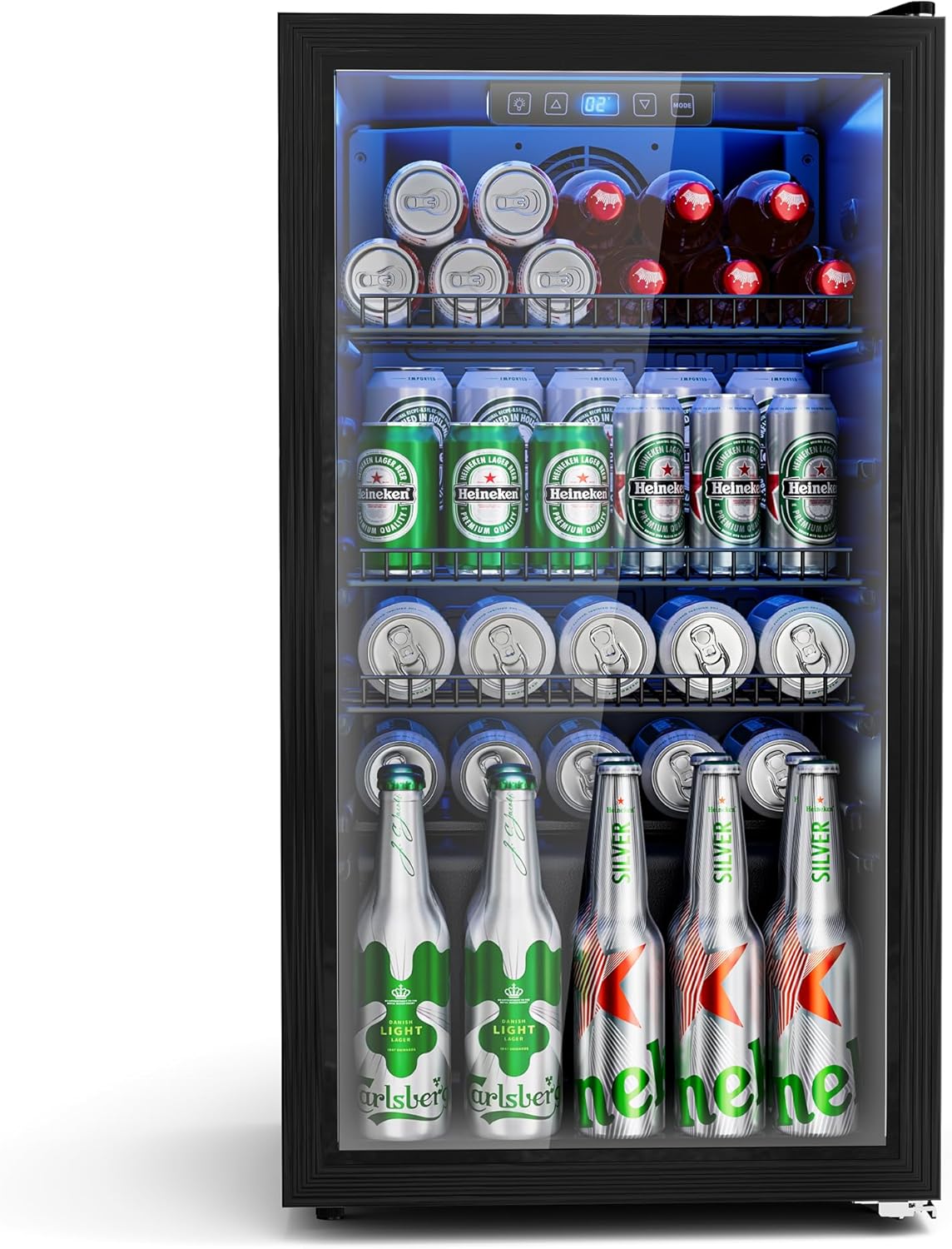 Frigorífico para bebidas, JUMMICO, 90L, altura regulável, regulável, Mehrfarbig, para uso diário