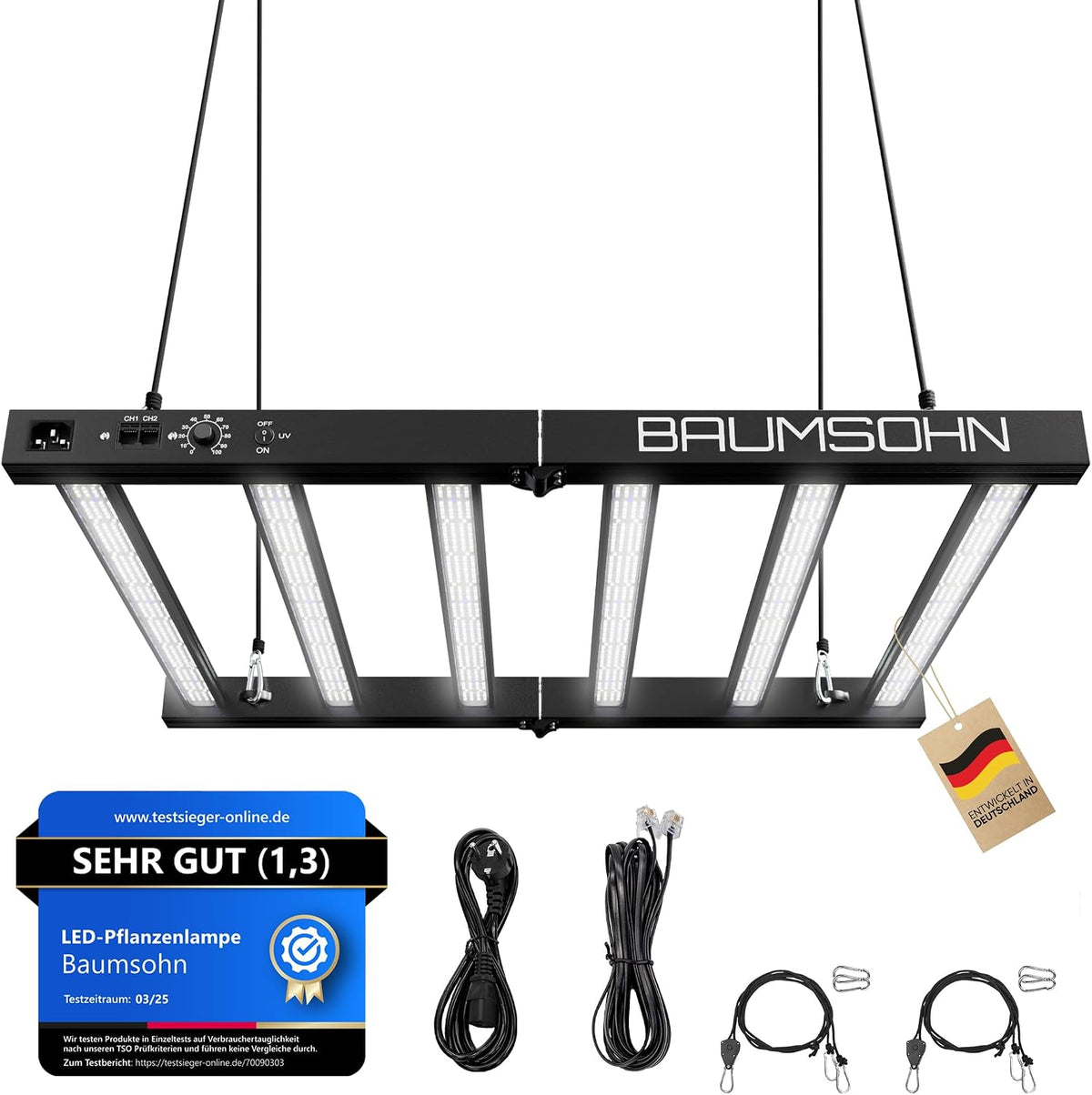 Luz de cultivo, Baumsohn, ProLine, 3g, 120 × 120cm, 100 × 100cm, com iluminação LED, Mehrfarbig, para uso diário