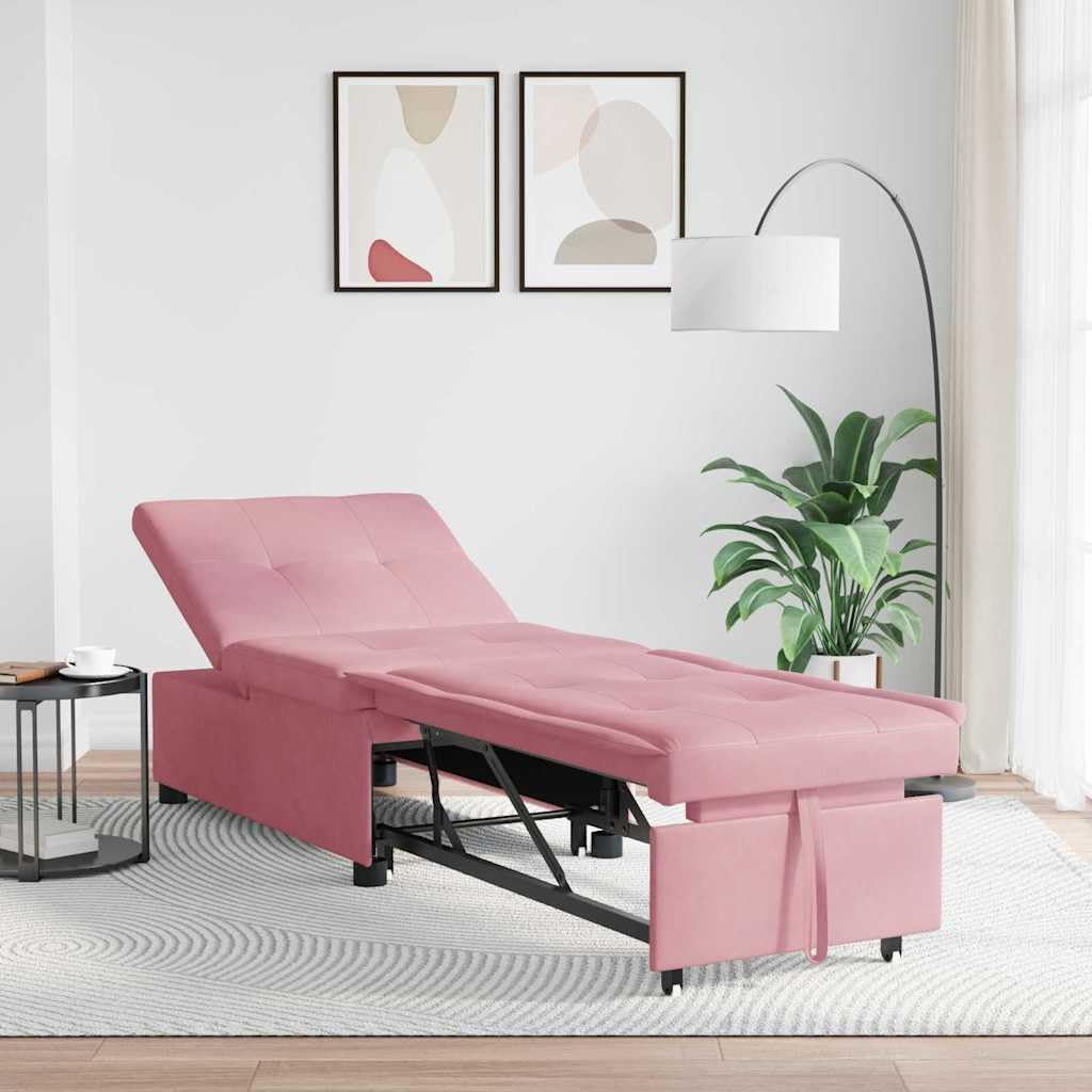Sofá, Genérico, 82 cm, 194 × 67 × 82 cm, tecido, Rosa, para a sala
