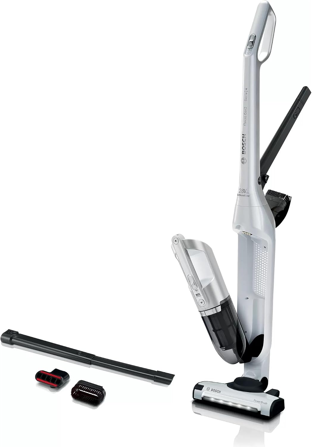 Bosch, Aspirador vertical, BBH3ALL28, 28 W, 0.4 L, com iluminação LED, Branco, para uso diário