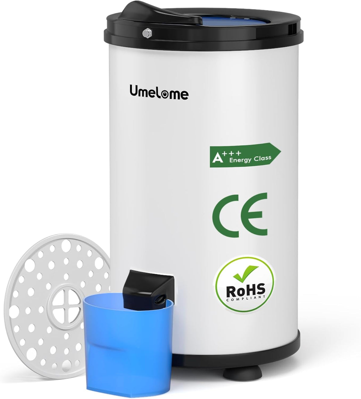 Máquina de lavar e secar roupa, Umelome, 6 kg, 2800 rpm, Branco, para uso diário