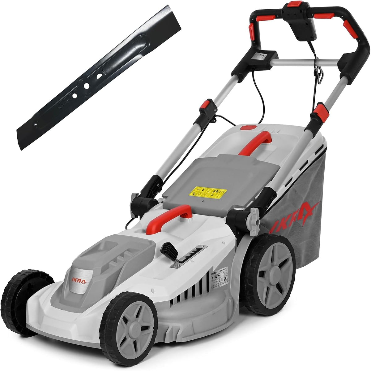 Corta-relva, IKRA, 2000 W, 43 cm, dobrável, plástico, Multicolor, para jardim e exterior