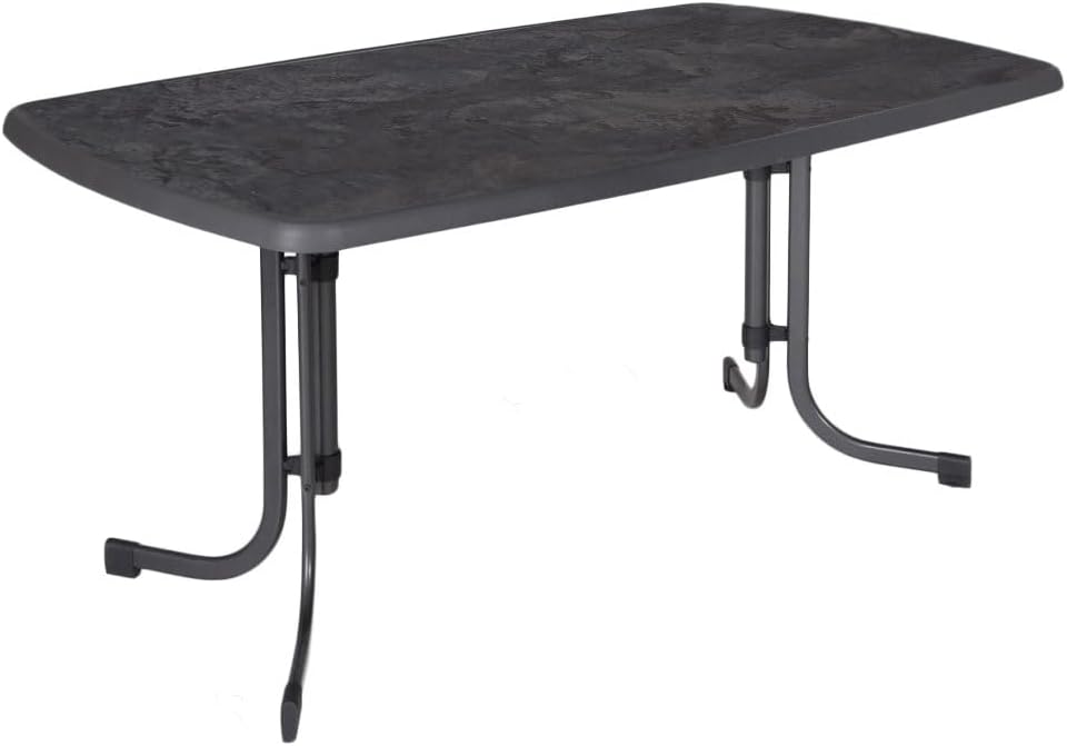 Mesa de jantar, PATIO, Gartentisch, 150 × 90 cm, 50 kg, 73 cm, dobrável, aço, madeira, Natural, para uso diário
