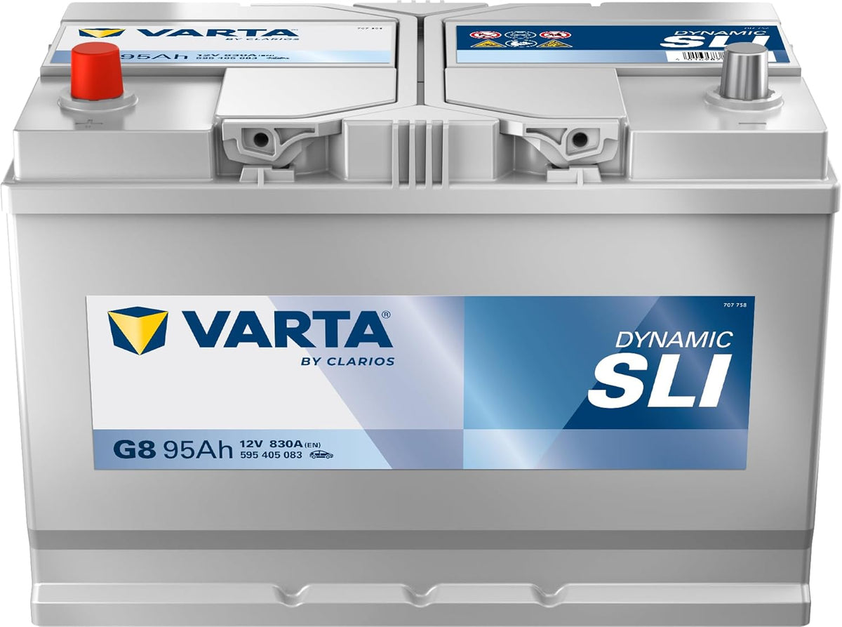Bateria automóvel, Varta, 12 V, 95 Ah, 830 A, tecido, Azul, para a sala