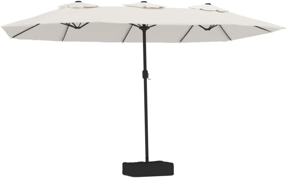Equipamento de exterior, vidaXL, 449 × 245 cm, 245 cm, 48 mm, 449 × 265 × 245 cm, com iluminação LED, aço, poliéster, Branco, para jardim e exterior