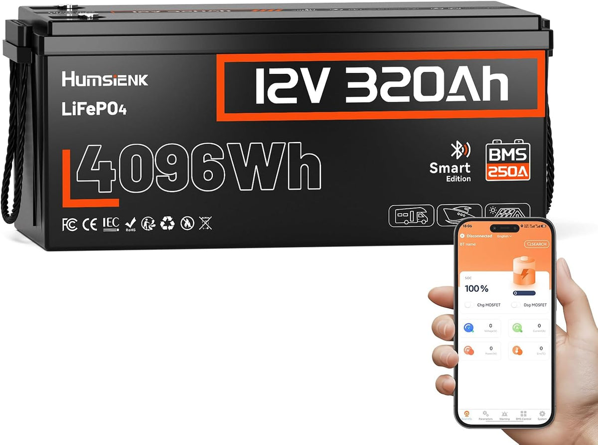 Artigo para casa, HumsiENK, 12V, 320Ah, 250A, 100Ah, Mehrfarbig, para uso diário