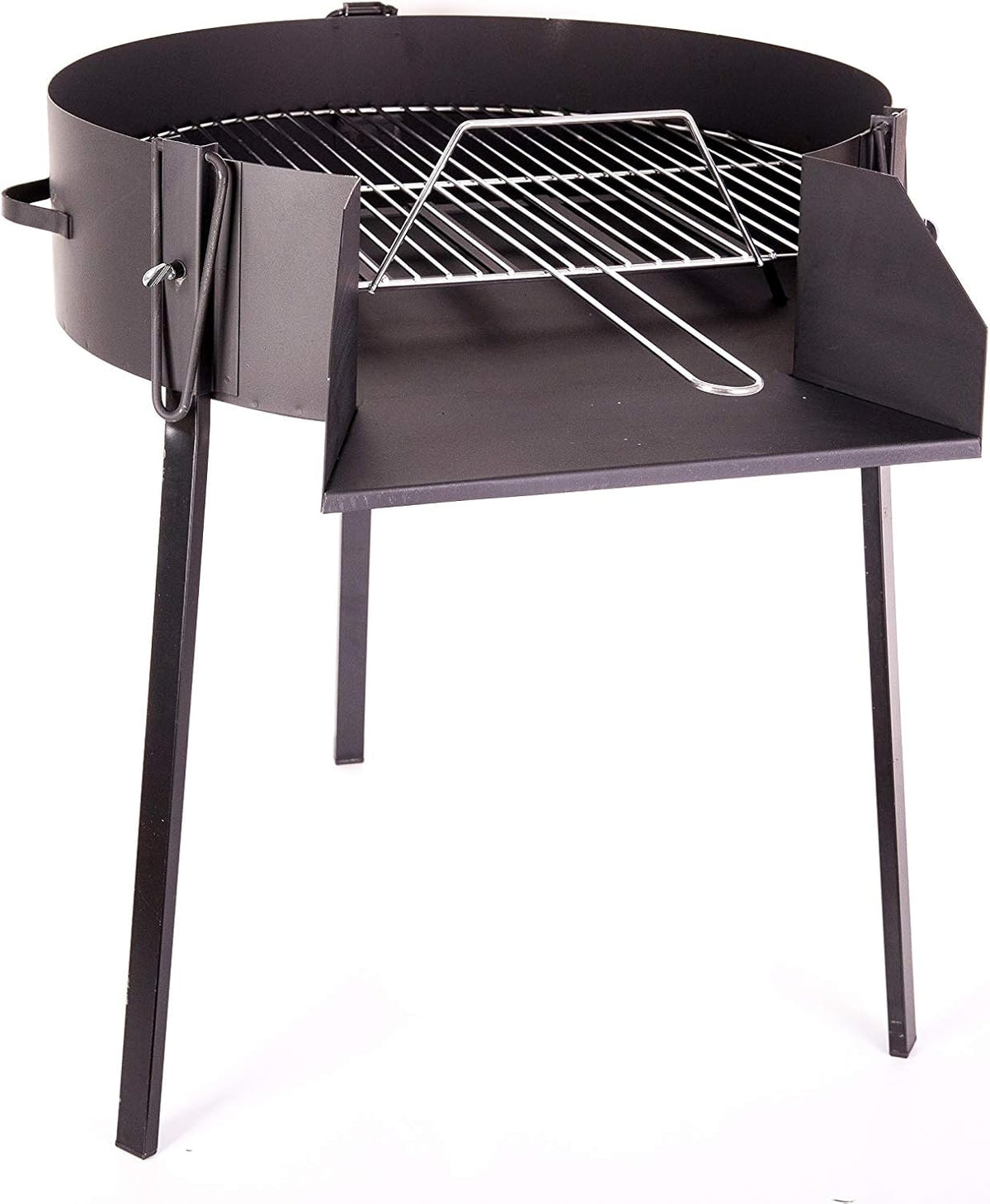 Grelhador a carvão, BRICOMIRAS, 60 cm, 10 a, dobrável, aço, Preto, para jardim e exterior